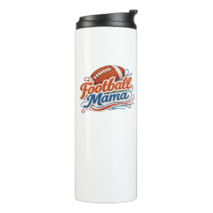 Retro Football Mama Muttertag Thermosbecher