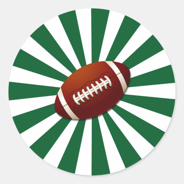 RETRO FOOTBALL RUNDER AUFKLEBER (Vorderseite)