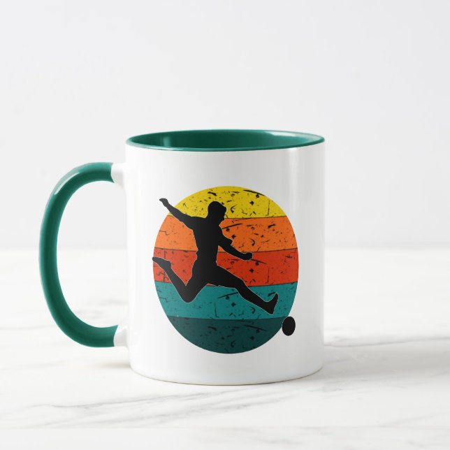 Retro Football Soccer Shooter | Einfache Retro-Far Tasse (Links)