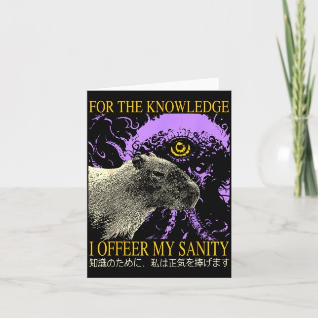 Retro For The Knowledge I Offer My Sanity Japanese Karte (Vorderseite)