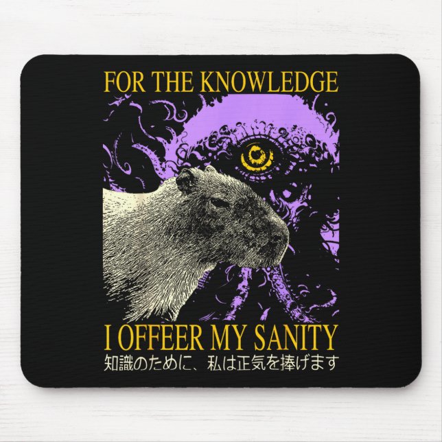 Retro For The Knowledge I Offer My Sanity Japanese Mousepad (Vorne)