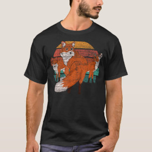 Retro Forest Animal Fox T-Shirt