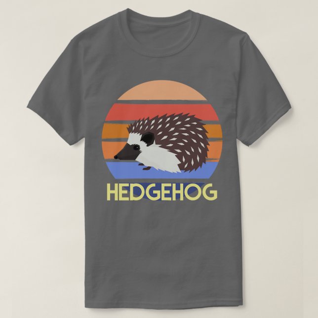 Retro Forest Animal Gift Igel T-Shirt (Design vorne)