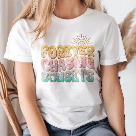 Retro "Forever Chasing Sunsets" T-Shirt