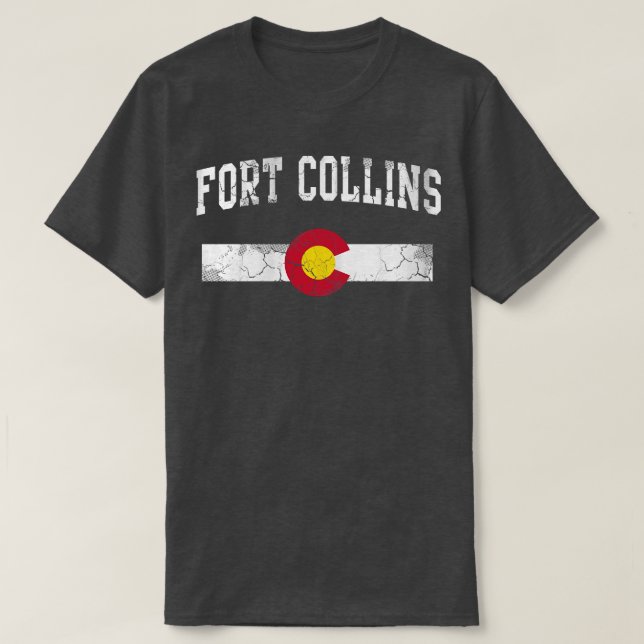 Retro Fort Collins Colorado Zuhause Liebe T-Shirt (Design vorne)