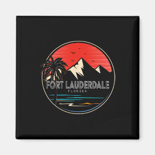 Retro Fort Lauderdale Beach Florida Wellen Surfen Magnet
