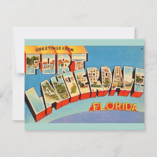Retro Fort Lauderdale Florida Postkarte