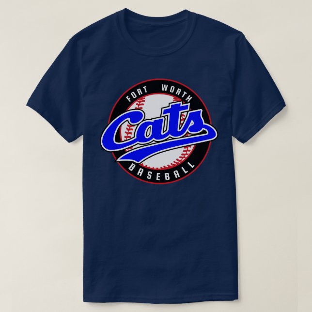 Retro Fort Worth Cats Baseball TShirt 1 (Design vorne)