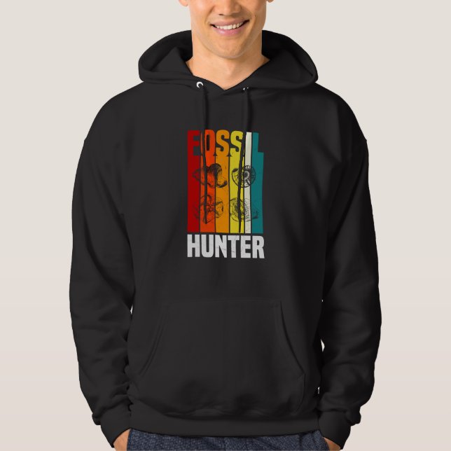 Retro Fossil Hunter Apparel Fossil Hunting Hoodie (Vorderseite)