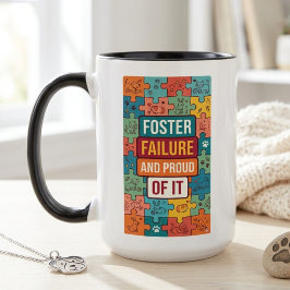Retro-Foster-Versagen-Humor Rettungstier-Verfechte Zweifarbige Tasse