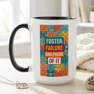 Retro-Foster-Versagen-Humor Rettungstier-Verfechte Zweifarbige Tasse