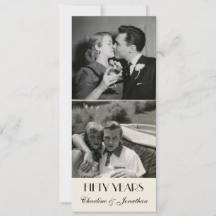 Retro-Foto 50 Jahre Elegante Typografie Einladung