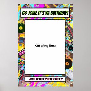 Retro-Foto-Box mit Rahmen-Prop-Poster der 80er Jah Poster