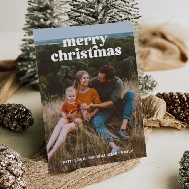 Retro Foto Frohe Weihnachtskarte Feiertagskarte (Von Creator hochgeladen)