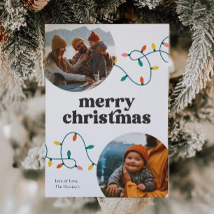 Retro Foto Frohe Weihnachtskarte Feiertagskarte