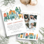 Retro Foto Weihnachtskarte Feiertagskarte<br><div class="desc">Mit unserer Retro Foto Weihnachtskarte können Sie den Urlaubssinn stilvoll erleben! Mit schicken, Vintagen Illustrationen von Winterhäusern und charmanten Schneemännern reicht unsere individuell gestaltbare Auswahl über den Kartenbereich hinaus. Wählen Sie aus Feiertagseinladungen, Foto-Postkarten und bewegten Ankündigungen zu einzigartigen Wohngestaltungen wie unseren festlichen Baumröcken und Strümpfen. Mit Rücksendeadressen-Aufklebern, Umschlag Aufklebern, Ornamenten...</div>