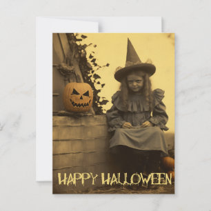 Retro-Fotografie gruseliges Halloween unheimliches Postkarte