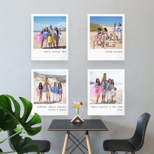 Retro-Fotografien mit handgeschriebenem Schriftart Bilderwand Sets