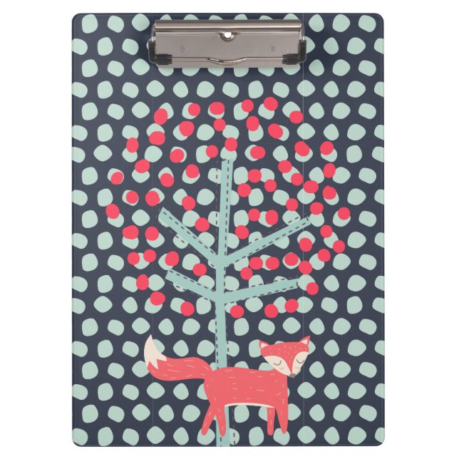 Retro Fox Klemmbrett (Vorderseite)