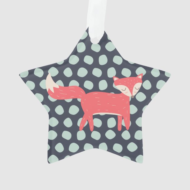 Retro Fox Ornament (Rückseite)