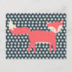 Retro Fox Postkarte