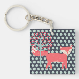 Retro Fox Schlüsselanhänger