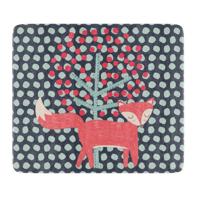 Retro Fox Schneidebrett (Vorderseite)