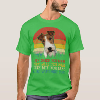 Retro Fox Terrier jeden Snack, den Sie machen jede T-Shirt