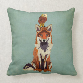 Retro Fox- u. Eulen-Kissen Kissen