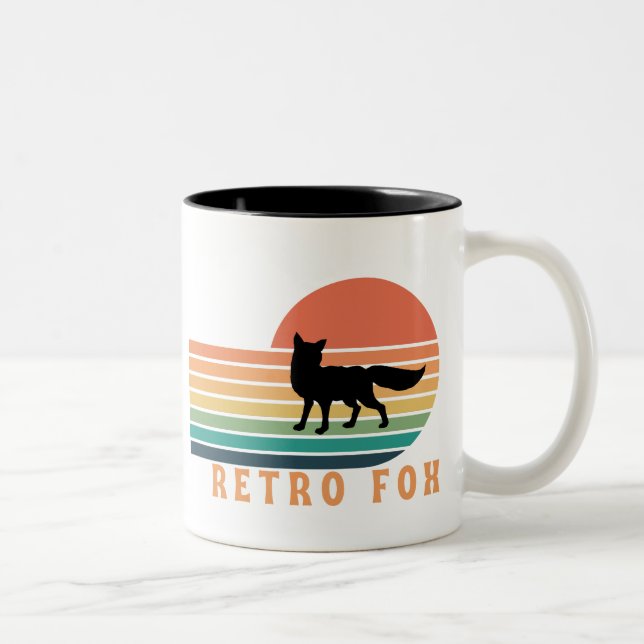 Retro Fox Zweifarbige Tasse (Rechts)