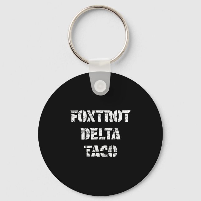 Retro Foxtrot Delta Taco  Schlüsselanhänger (Vorderseite)