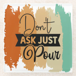 Retro Frag nicht nur Pour Glasuntersetzer