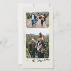 Retro Frame Holiday Foto Card