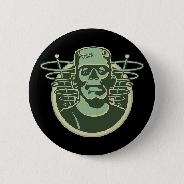 Retro Frankenstein Button (Vorderseite)