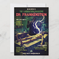 Retro-Frankenstein-Labor erwacht Halloween