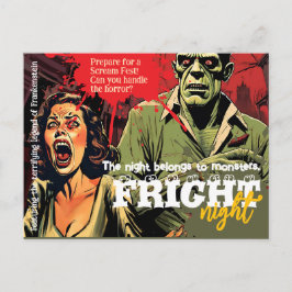 Retro Frankenstein Vintage Horror Halloween-Party Postkarte