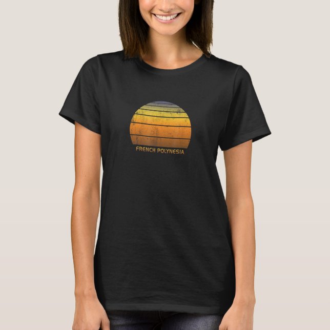 Retro Französisch-Polynesien T-Shirt (Vorderseite)