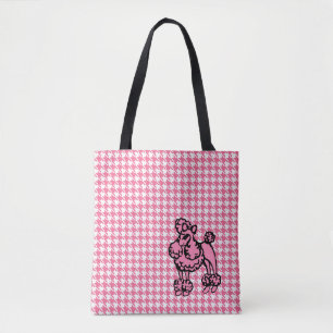 Retro Französisch Rosa Pudel Reisetasche