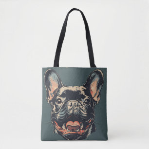 Retro Französische Bulldogge Tragetasche