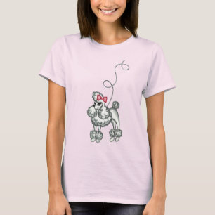 Retro Französischer Pudel T-Shirt