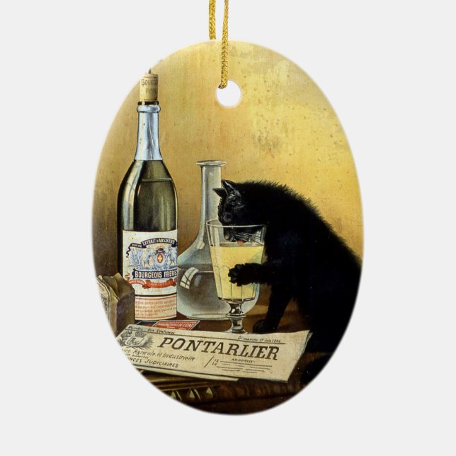 Retro französisches Plakat "Wermutbürger " Keramikornament (Hinten)