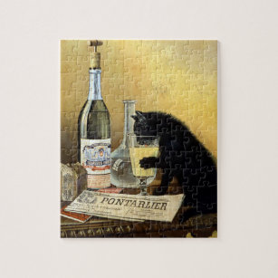 Retro Französisches Poster "absinthe bourgeois" Puzzle