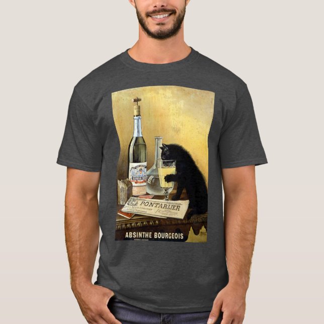 Retro Französisches Poster "absinthe bourgeois" T-Shirt (Vorderseite)