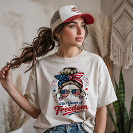 Retro-Frau 250 Jahre Freiheit Tri-Blend Shirt