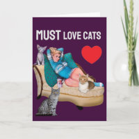 RETRO FRAU (HOUSEWIFE) CAT KATZE BLANK INNENKARTE