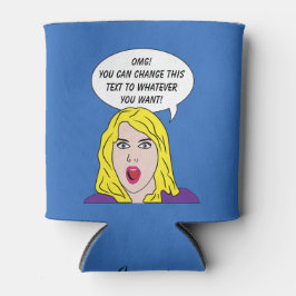 RETRO FRAU mit IHREM TEXT kann kühler Dosenkühler