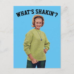 RETRO-FRAU POSTCARD DER 1960er Jahre Postkarte