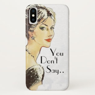 Retro-Frau Retro-Illustration Sarkasmus-Zitat Case-Mate iPhone Hülle