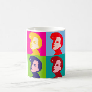 Retro-Frauen Pop-Art Kaffeetasse