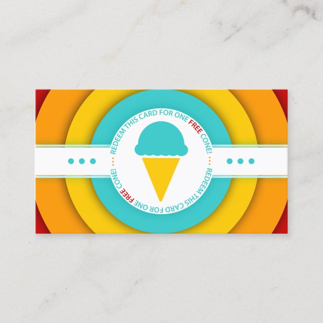 Retro FREE ICE CREAM CONE Coupon (Vorderseite)